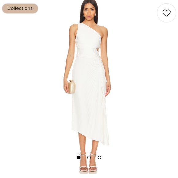 NWOT A.L. C Dahila pleated dress white